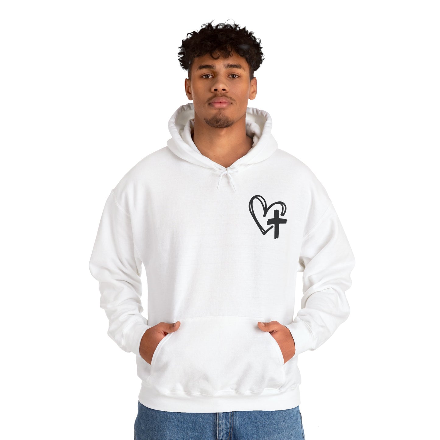 Faith and Floral Cross Unisex Gildan Hoodie Sweatshirt