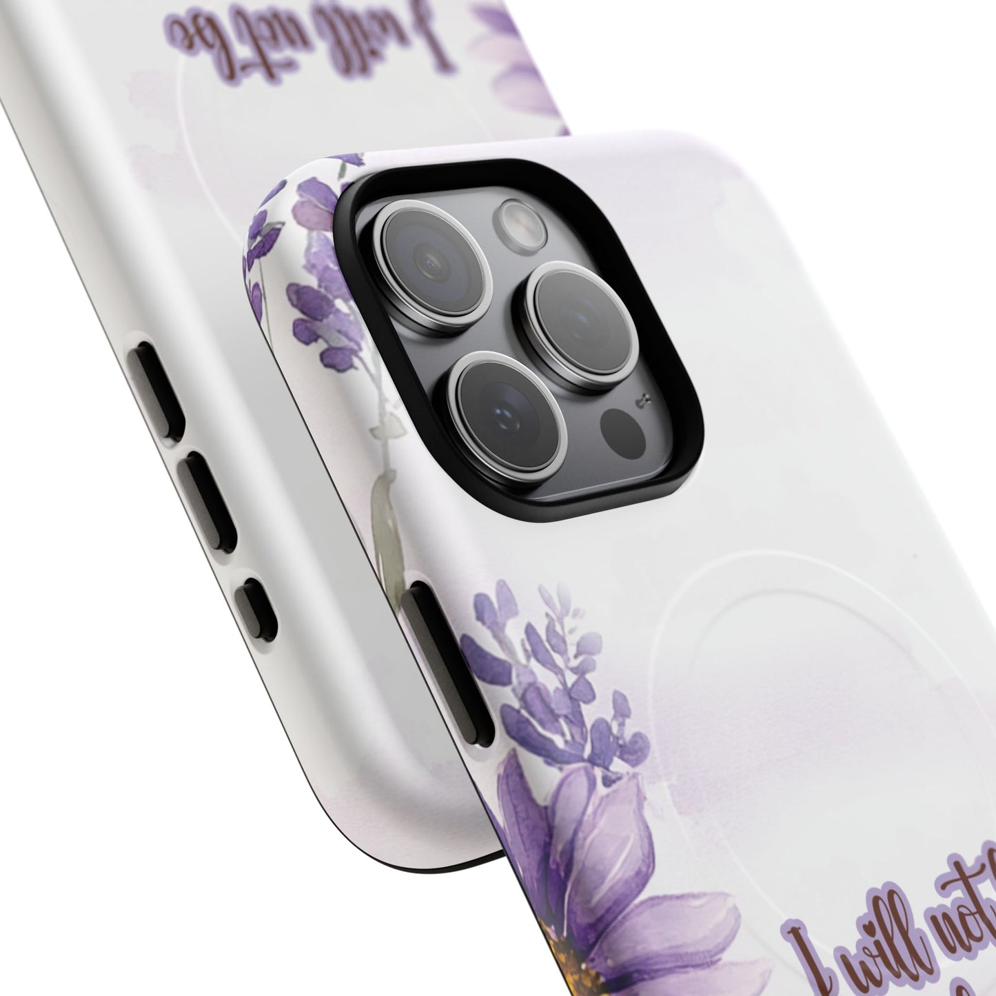 Floral Inspirational Tough iPhone Magnetic Case, Psalm 16:8 Gift, Faith Gift, MagSafe® iPhone® Tough Case, iPhone 14, iPhone 15, iPhone 16, Pro, Pro Max, Plus