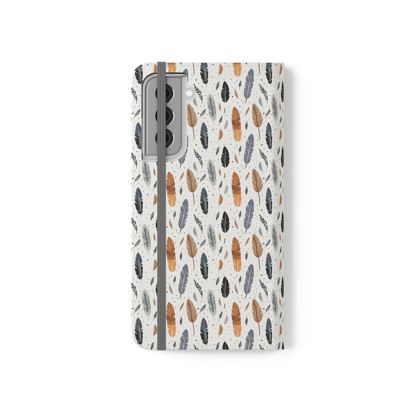 Whispering Feathers iPhone and Samsung Flip Cases