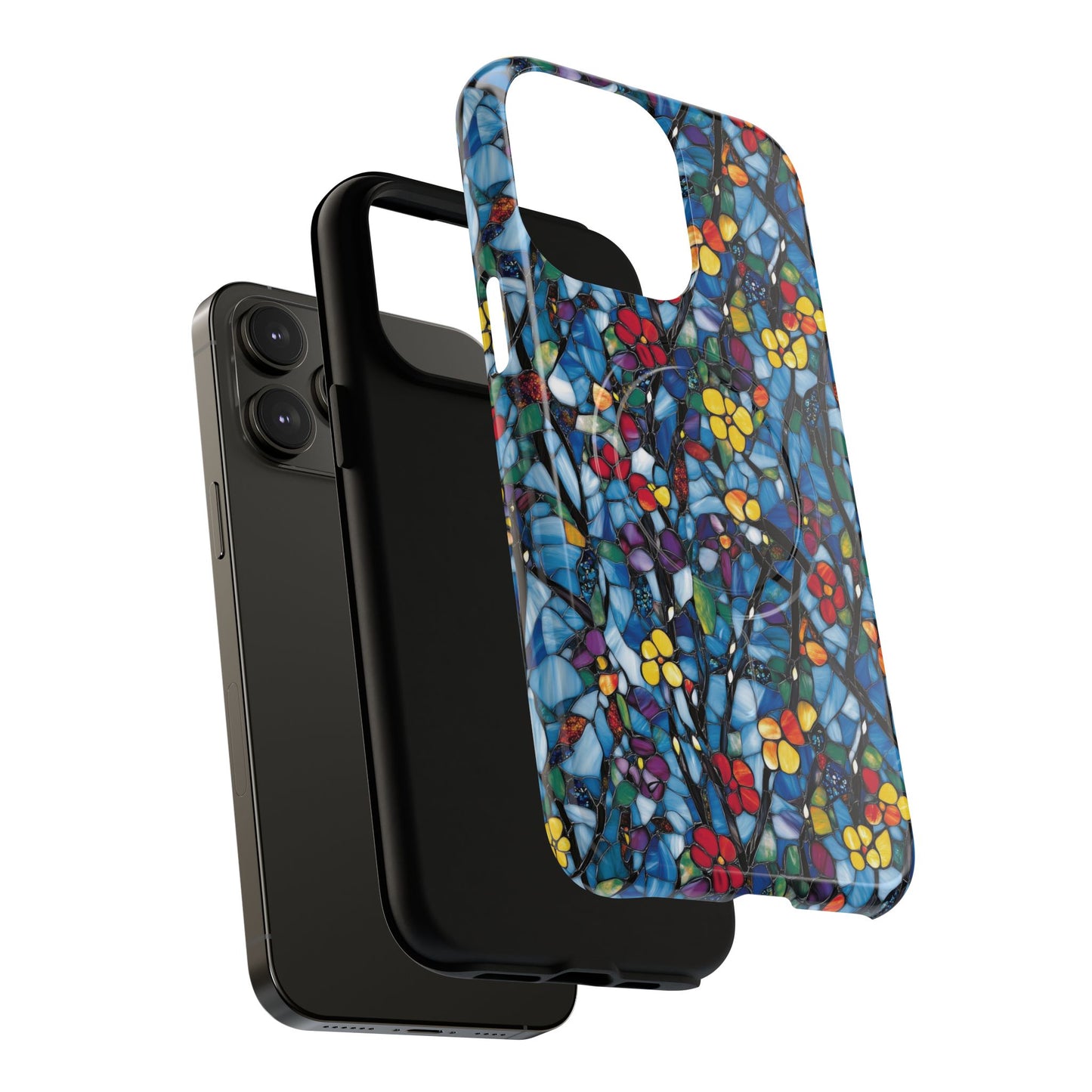 Colorful Floral Phone Case, Tough Magnetic Phone Cover, Durable Tech Accessory, Unique Gift for Her, Vibrant Smartphone Case