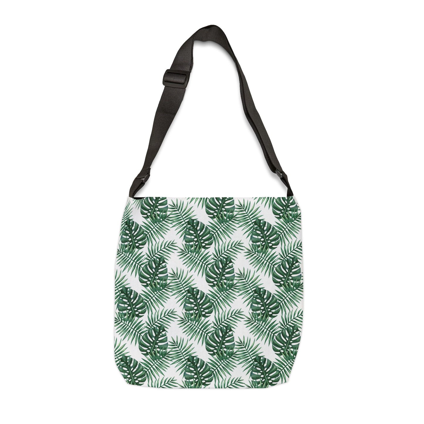 White Tropical Bliss Adjustable Tote Bag (AOP)