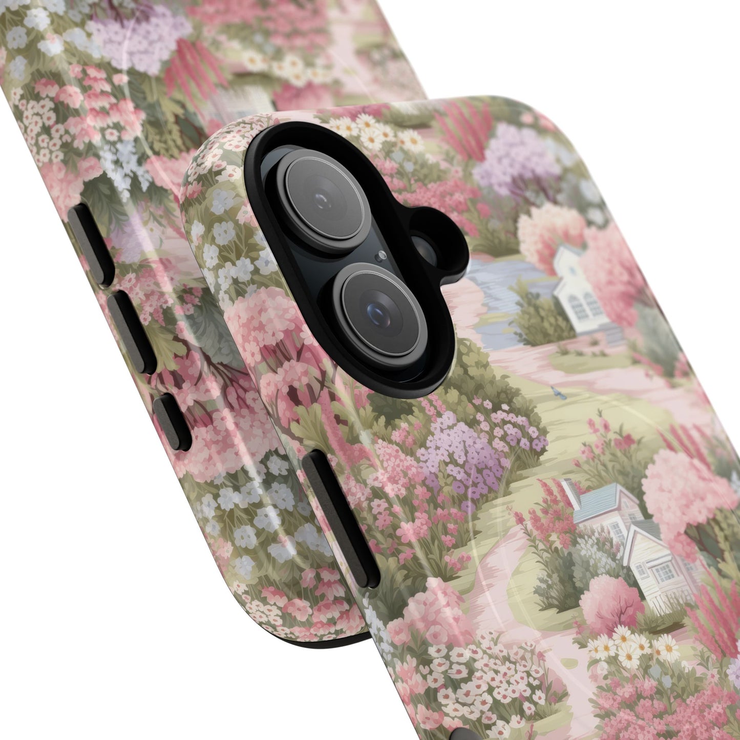 Whispers of Spring Lane Tough iPhone Magnetic Case, Floral iPhone Protection, Gift for Nature Lovers, Spring Accents, Durable Design, Customizable iPhone Cases