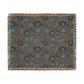 Blossom Elegance: Noir Garden Tapestry Woven Blanket