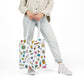 Personalized Classroom Couture Composition Book Inspired Canvas Tote Bag with Colorful Straps, Cute School Bag, Eco-Friendly Tote, Back to School Shopping Bag, Teacher Gift Idea