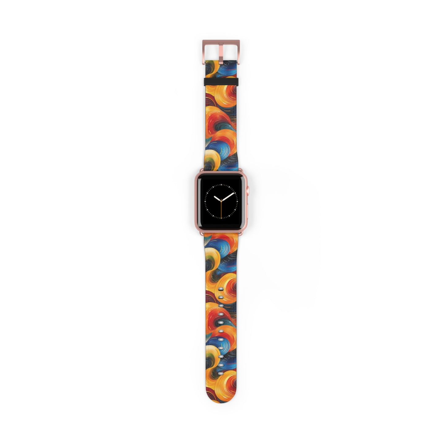 Cosmic Swirl Vibrant Art Watch Band - Colorful Abstract Design for Apple Watch.