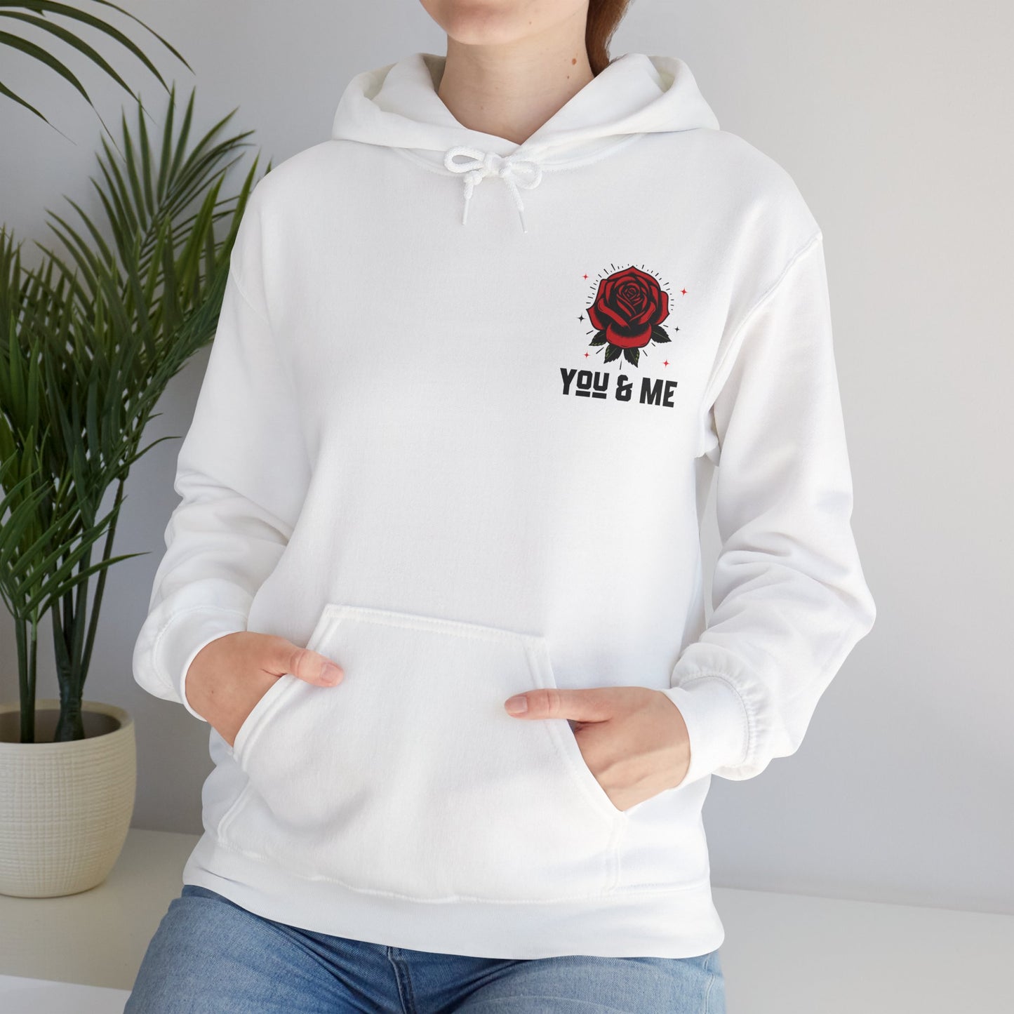 You and Me Unisex Gildan Hoodie Sweatshirt