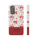 Personalized Rosette Coquette Phone Case - Custom Name/Message 'I Am Stronger Than The Storm' Floral Bow Protective Case