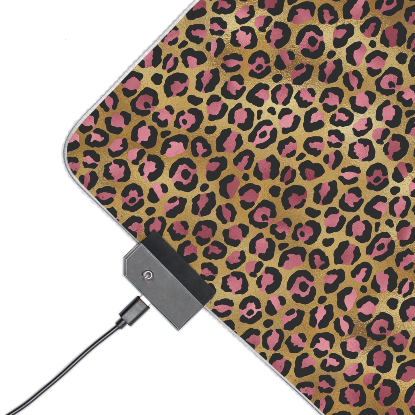 Leopard Luxe LED Gaming Mouse Pad