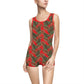 Red Tropical Bliss Women's Vintage Swimsuit (AOP)