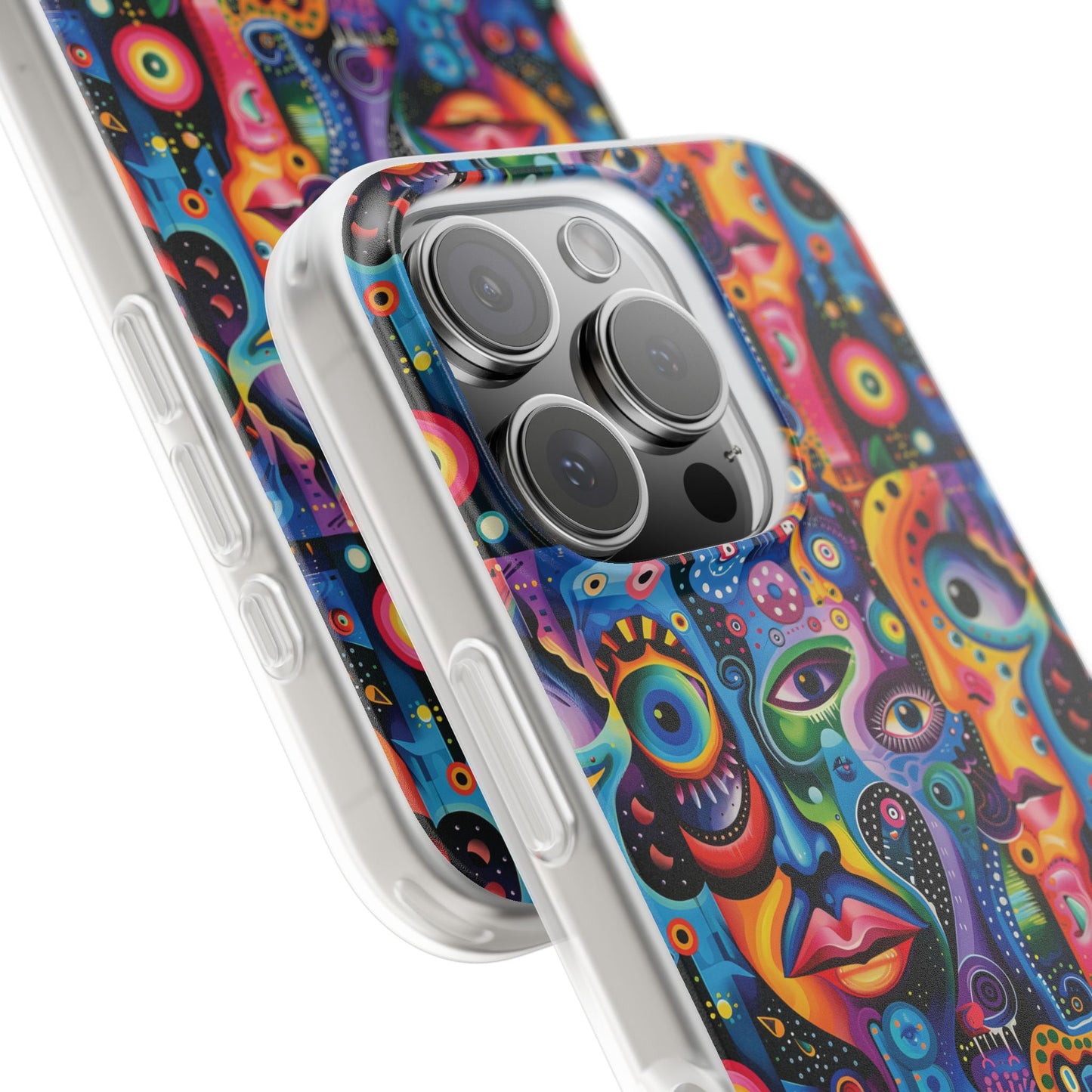 Psychedelic Visions Flexi iPhone and Samsung Case - Colorful Abstract Design.