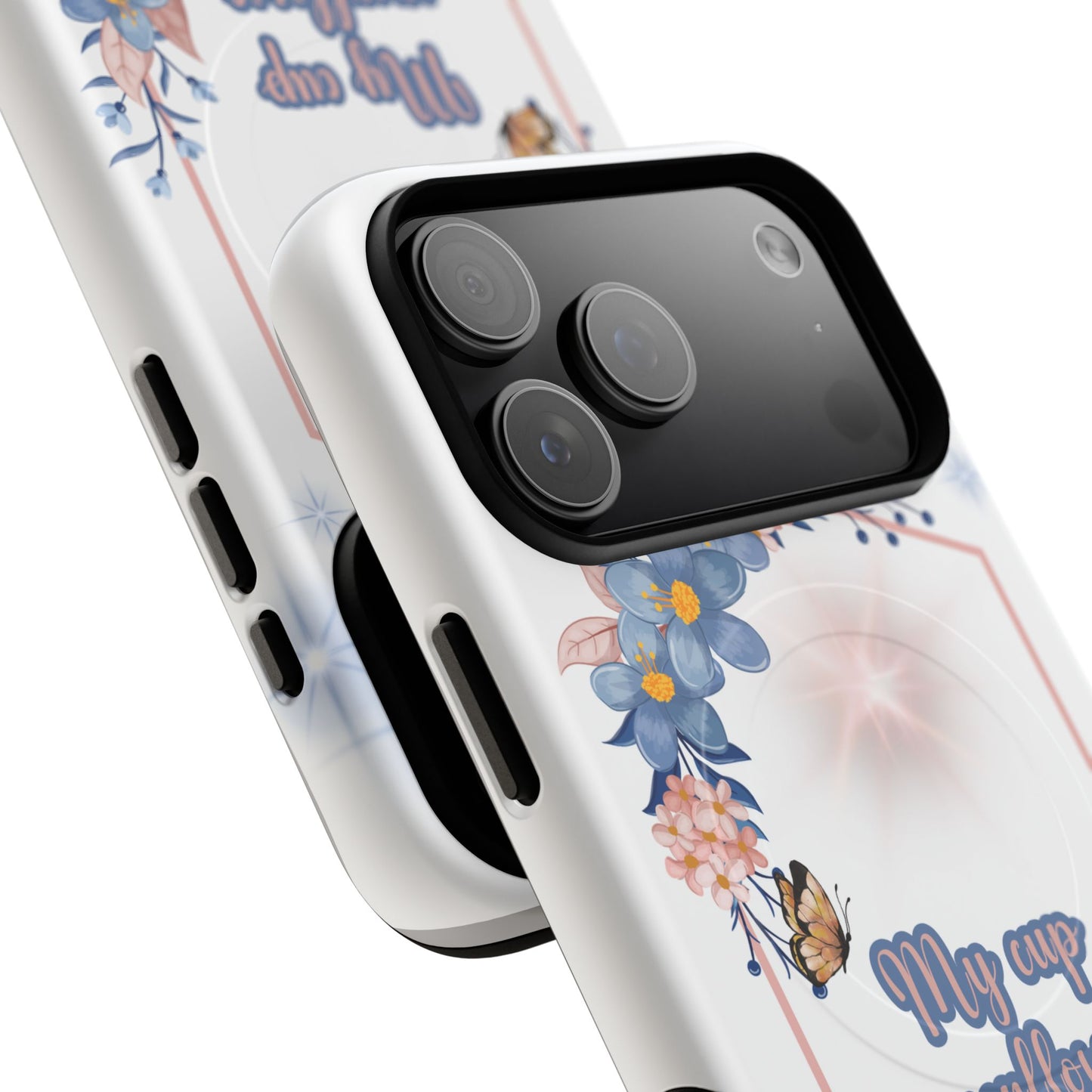 My Cup Overflows Psalm 23:5 | Inspirational Gift, Tough iPhone Magnetic Case | Scripture, Bible Verse, MagSafe® iPhone® Tough Case, iPhone 14, iPhone 15, iPhone 16, Pro, Pro Max, Plus