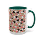 Heart Patterned Coffee Mug - Colorful Love Design, Perfect for Gifts & Celebrations