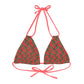 Red Tropical Bliss Strappy Triangle Bikini Top (AOP)- (PY)