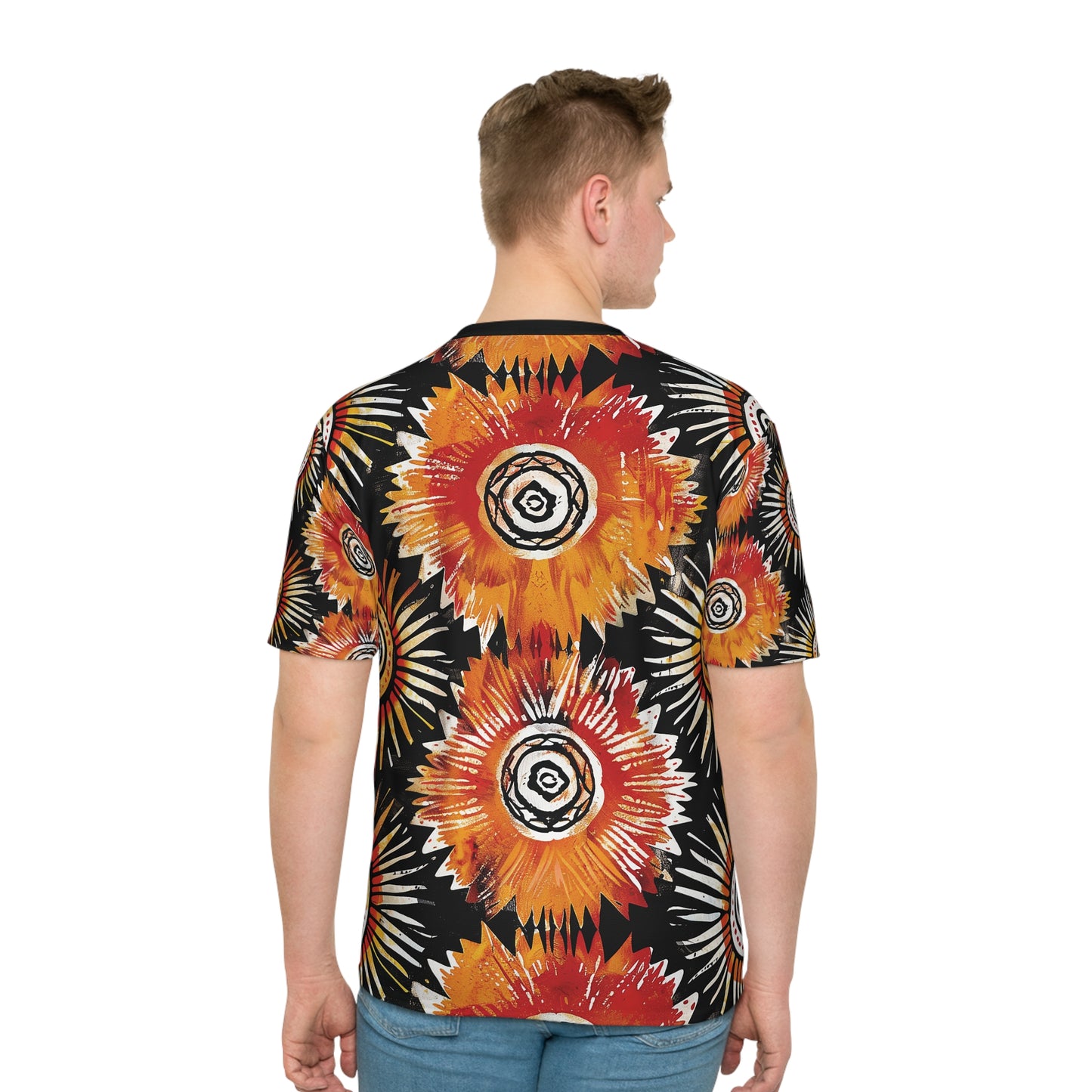 Flame Burst Men's Loose T-shirt (AOP)