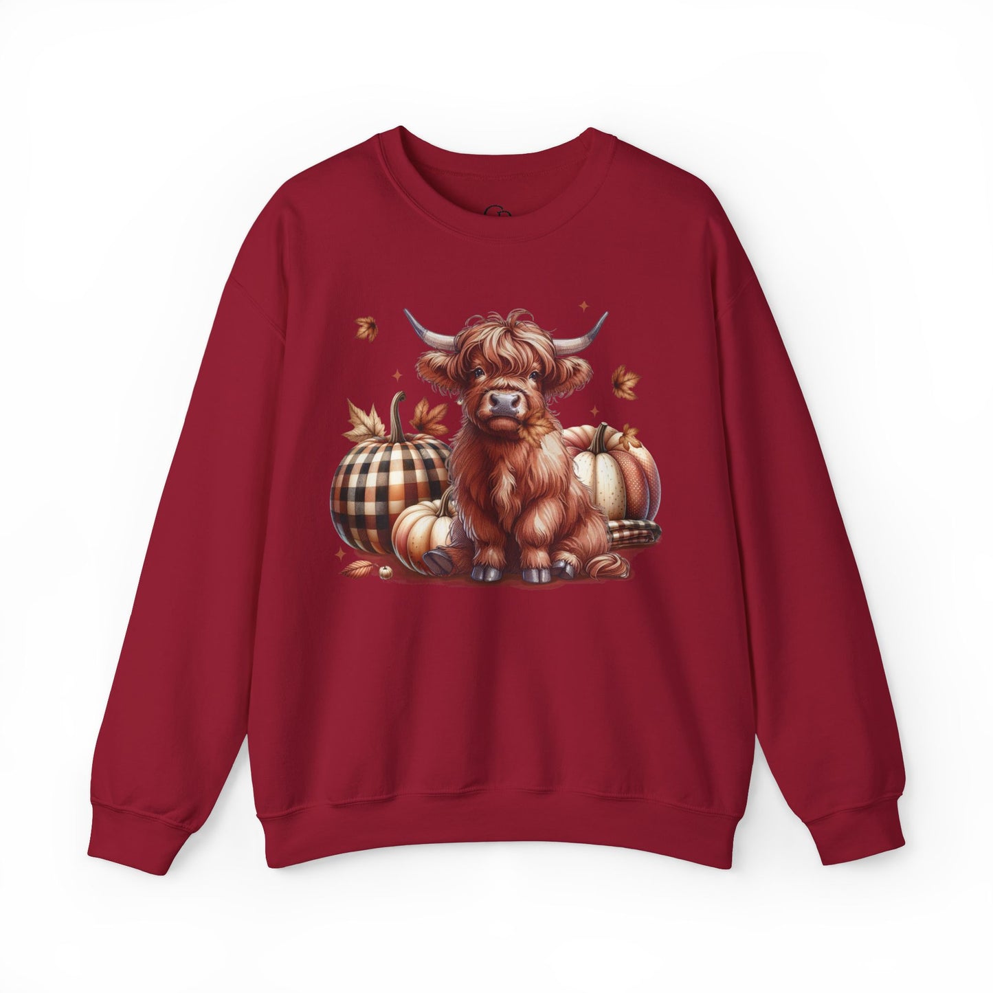 Autumn Highland Cow Charm Unisex Heavy Blend™ Crewneck Sweatshirt