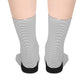 Monochrome Lines Mid-Length Socks