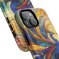 Mosaic Peacock Feathers Magnetic Phone Case, Tough Phone Shell, Vibrant Art Case, Gift for Her, Unique Phone Accessory, Wildlife Lover's Gift, Stained Glass Case.