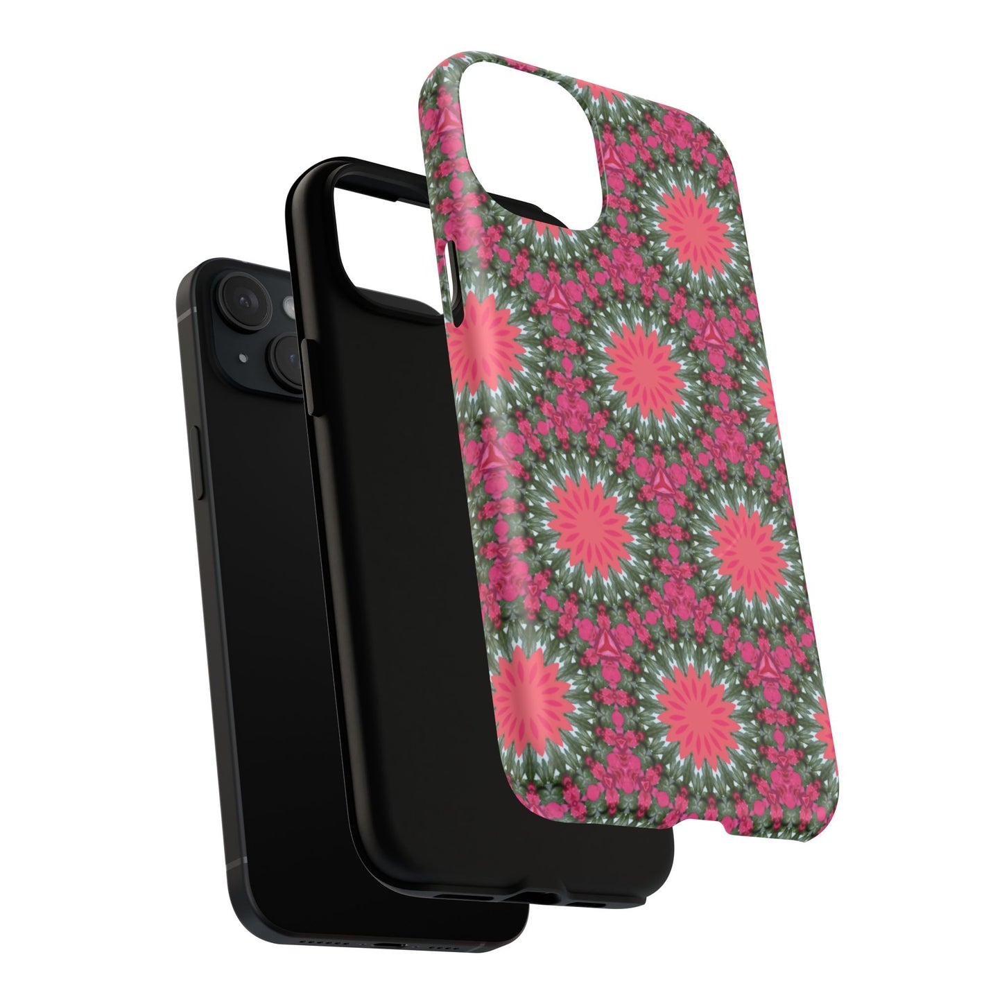 Floral KaleidoBloom iPhone Case, Tough Magnetic Cases, Floral iPhone Cover, Stylish Tech Accessory, Durable Design, Vibrant Gift Idea