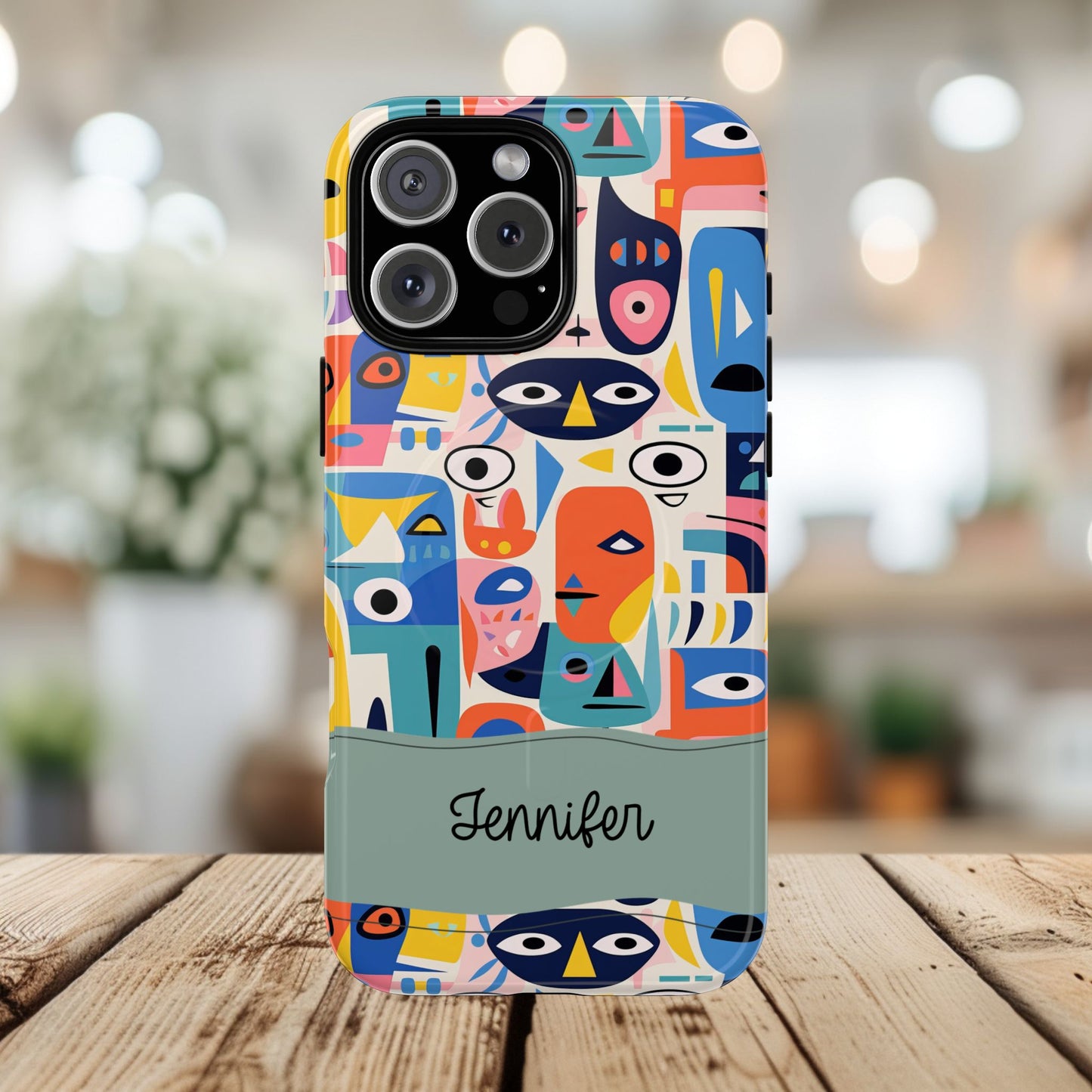 Personalized Vibrant Phone Case,  Magnetic iPhone Cover, Colorful Abstract Protection, Trendy Gift, Unique Tech Accessory, Art Phone Case