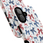 Patriotic Coquette Tough iPhone Magnetic Case, Stylish Gift for Her, Summer Celebrations, Cute Bow Design
