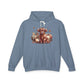 Autumn Highland Cow Charm Lightweight Hooded Sweatshirt