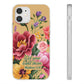 Floral Scripture Phone Case — "Let Your Light Shine" (Matthew 5:16) for iPhone and Samsung Cases.
