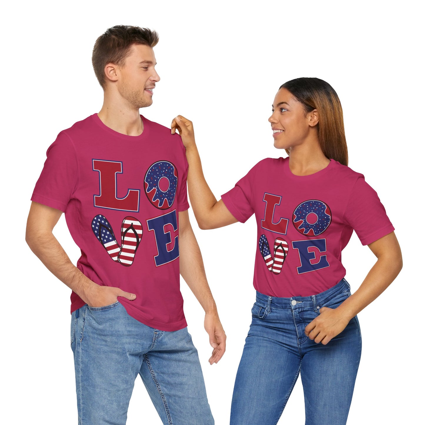 Patriotic Love Unisex Jersey Short Sleeve Tee