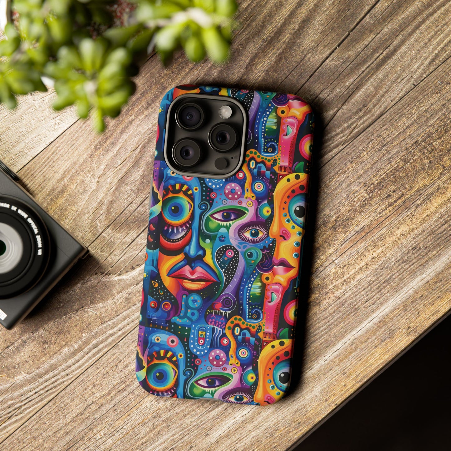 Psychedelic Visions Colorful Art iPhone Case - Tough Cases with Vibrant Abstract Design