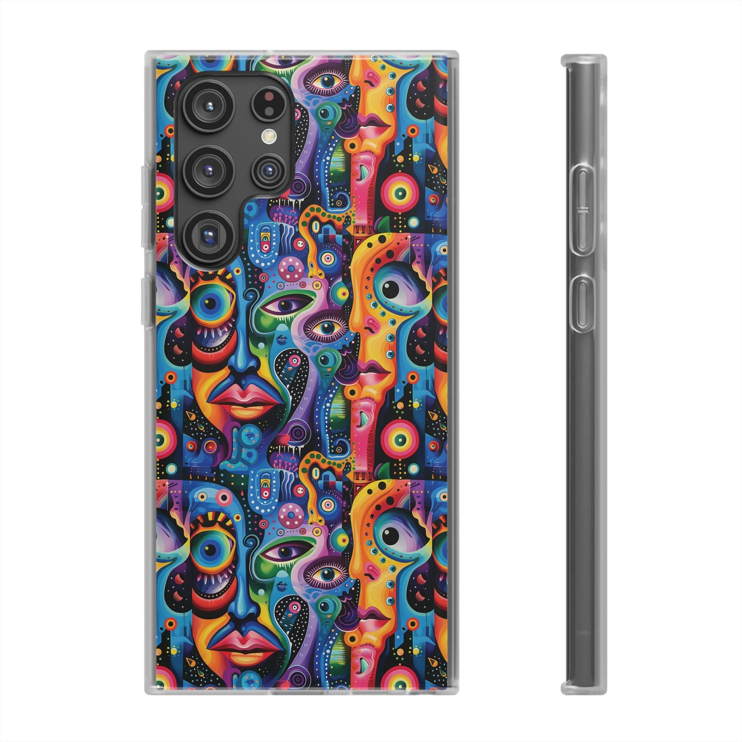 Psychedelic Visions Flexi iPhone and Samsung Case - Colorful Abstract Design.
