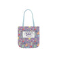 Personalized Purple Doodle Daydream Composition Book Inspired Canvas Tote Bag with Colorful Straps, Cute School Bag, Eco-Friendly Tote, Back to School Shopping Bag, Teacher Gift Idea