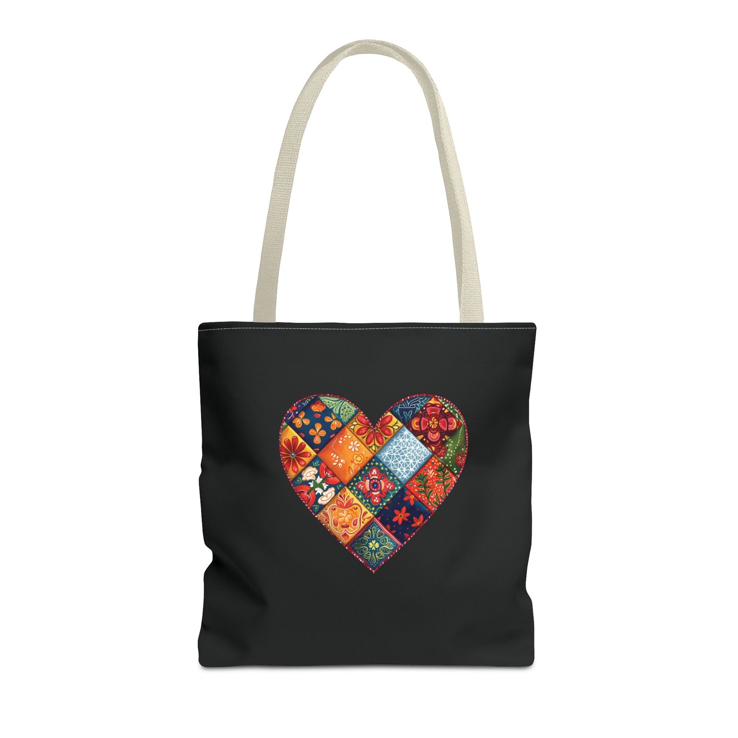 Patched Heart Tote Bag