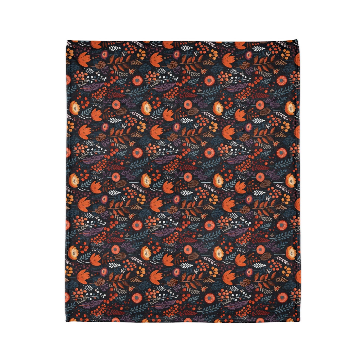 Autumn Bloom Soft Minky Blanket''