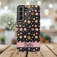 Personalized Gold & Pink Confetti Tough Phone Case — Glitter Dot Protective Phone Cover