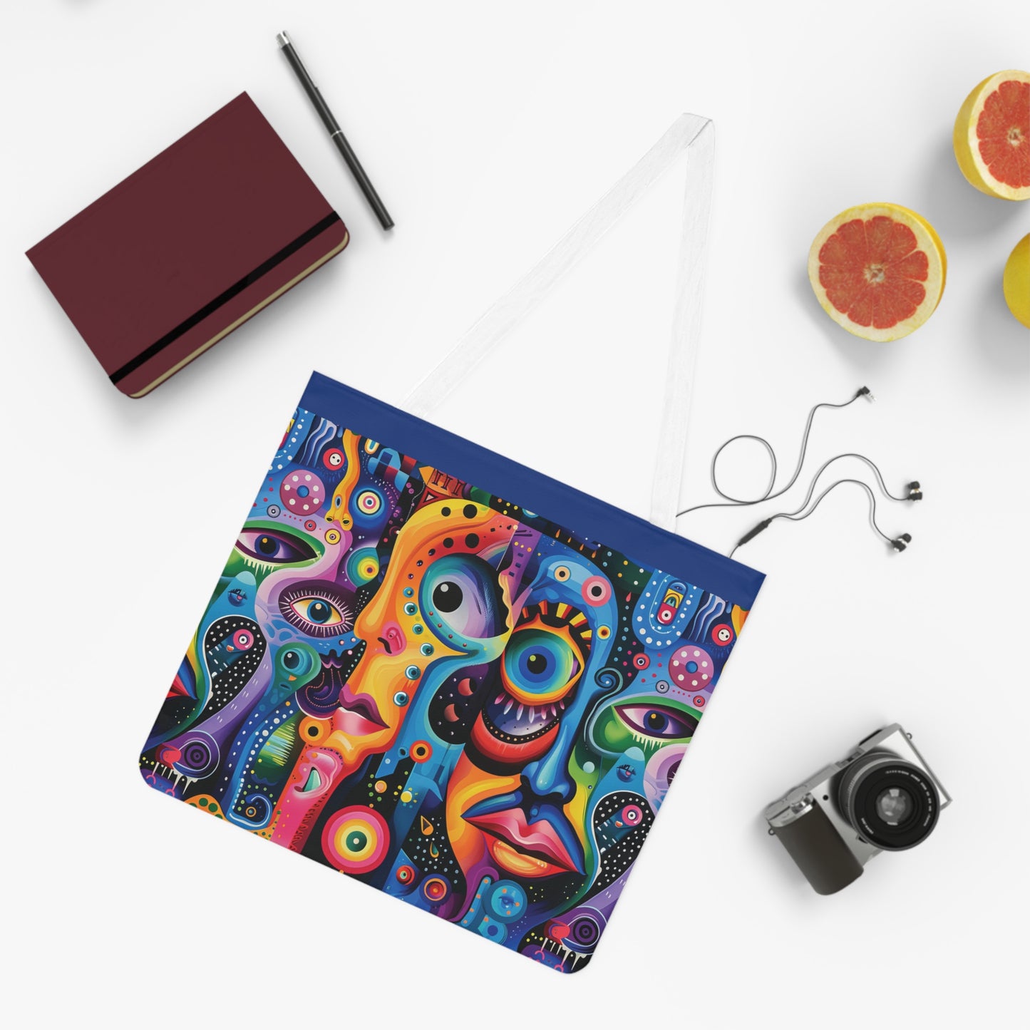 Psychedelic Visions Shoulder Tote Bag - Colorful Everyday Accessory