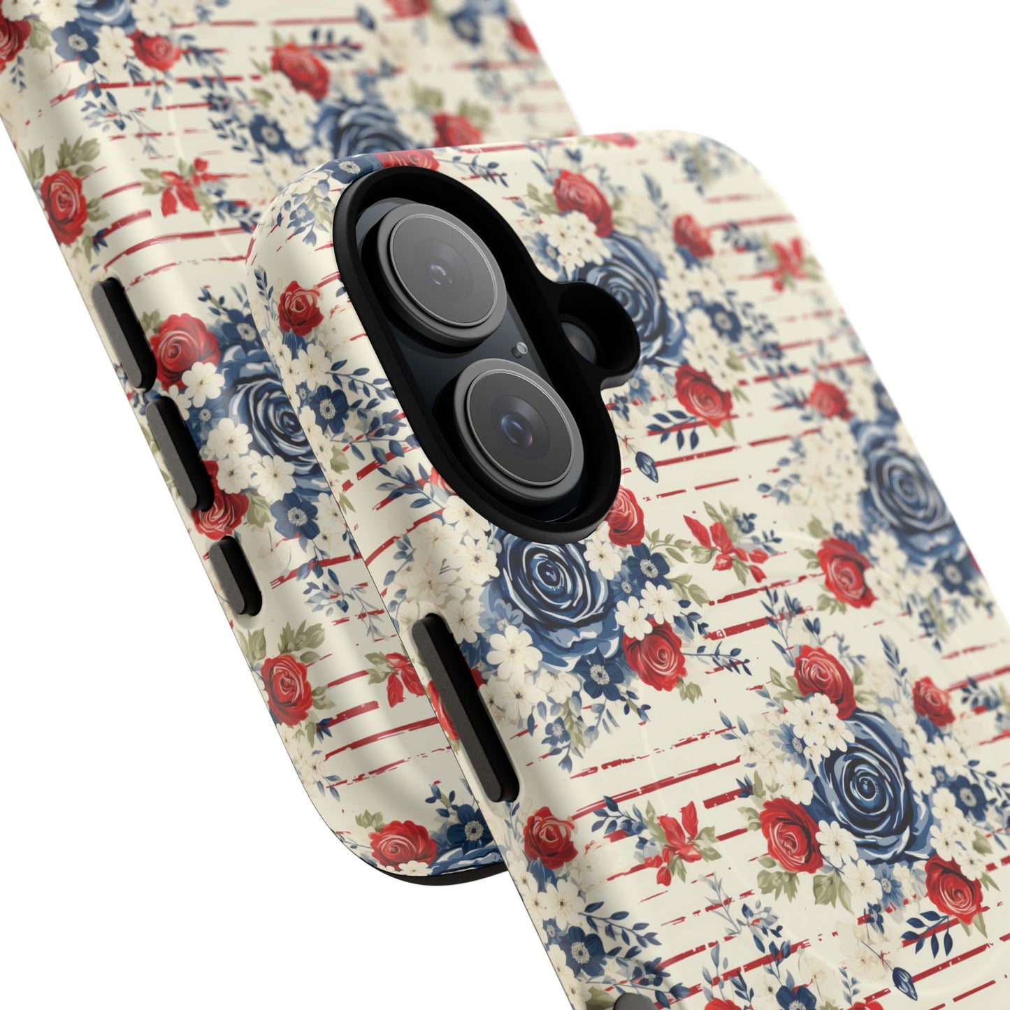 Rose & Glory Tough iPhone Magnetic Case, Vibrant Protective Cover, Stylish Gift for Her, Floral Design, iPhone Accessories, Anniversary Gift