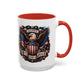 4th of July Eagle Coffee Mug — Patriotic American Flag Accent Mug (11/15oz)