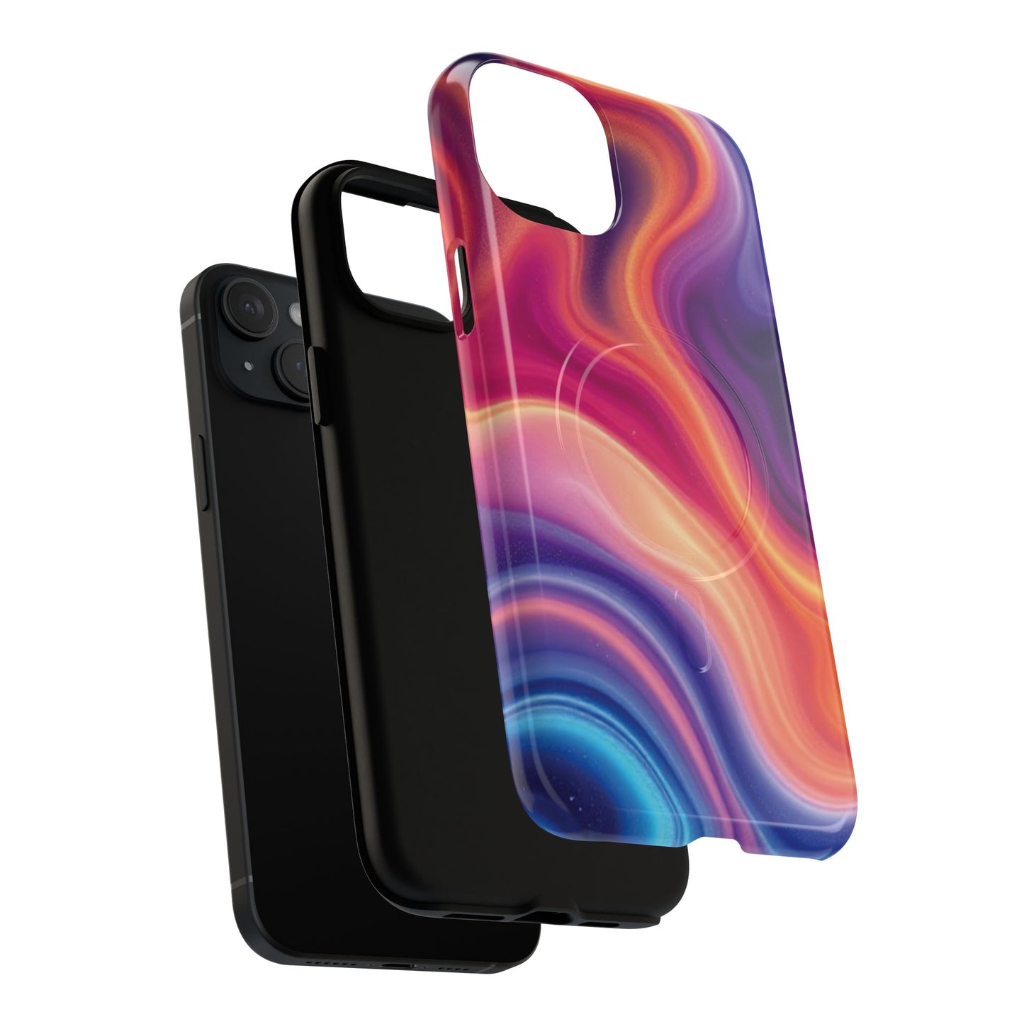 Cosmic Lava Flow Colorful Abstract iPhone Case , Tough Magnetic Protection, Stylish Accessories, Gift for Tech iPhone Lovers, Vibrant Mobile Covers