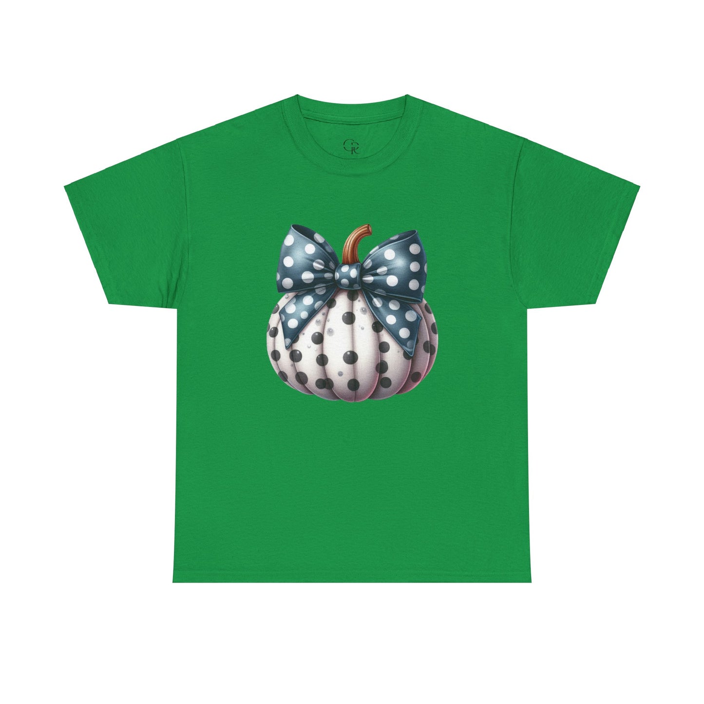 Polka Dot Pumpkin Charm Unisex Heavy Cotton Tee