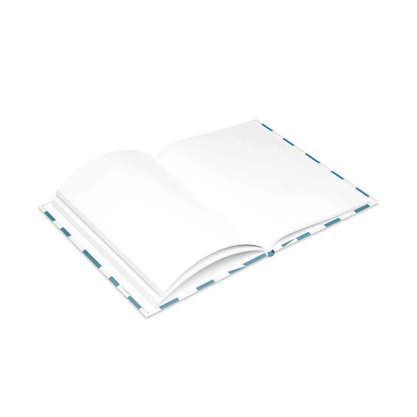 Teal Checkered Charm Hardcover Notebook with Puffy Covers (PY)