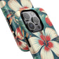 Tough Floral Phone Case, Tropical Hibiscus Design, Gift for Her, Summer Accessory, Customizable Phone Cover