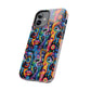 Psychedelic Visions Vibrant Art iPhone and Samsung Phone Case - Stylish Tough Case for Artists & Creatives.