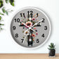 Floral Cross Wall Clock - Elegant Decor for Faith & Home