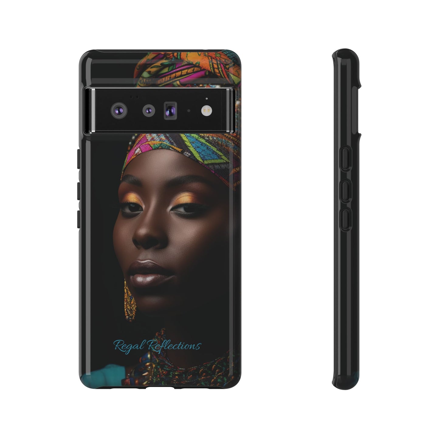 Regal Reflections: African Majesty iPhone, Samsung and Google Tough Phone Cases.