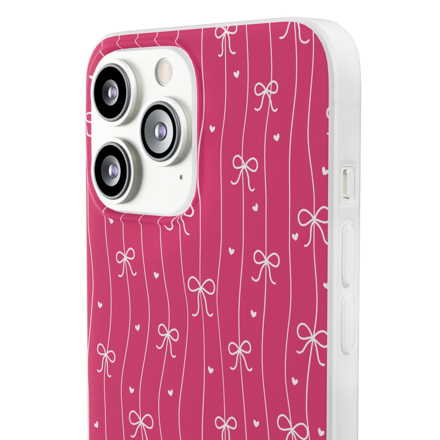 Personalized Pink Bow Coquette Slim Flexi iPhone and Samsung Cases — Custom Name or Affirmation