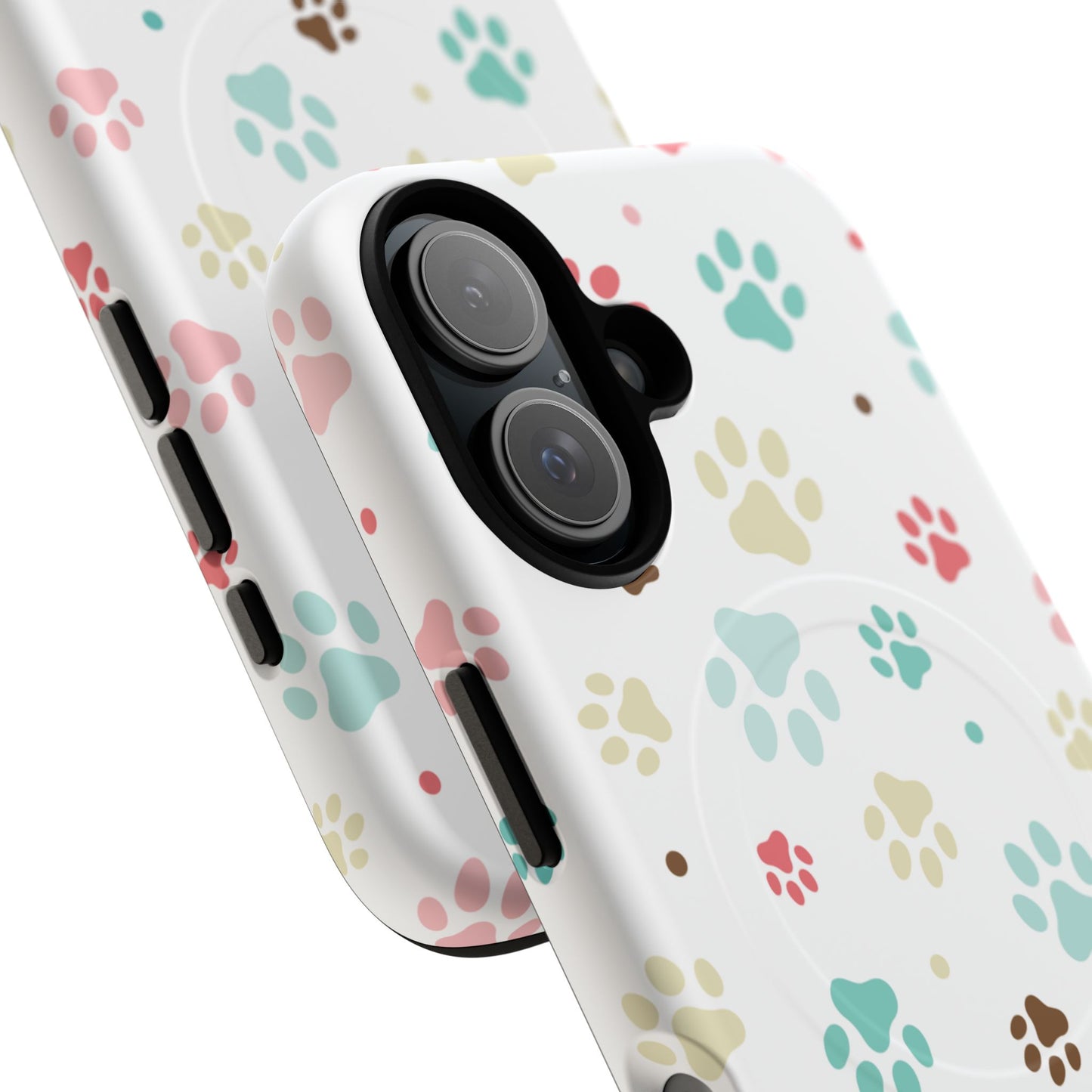 Pet Lover Magnetic iPhone Case - Cute Paw Print Design, Tough Magnetic Cases for Dog and Cat Owners, Gift for Animal Lovers
