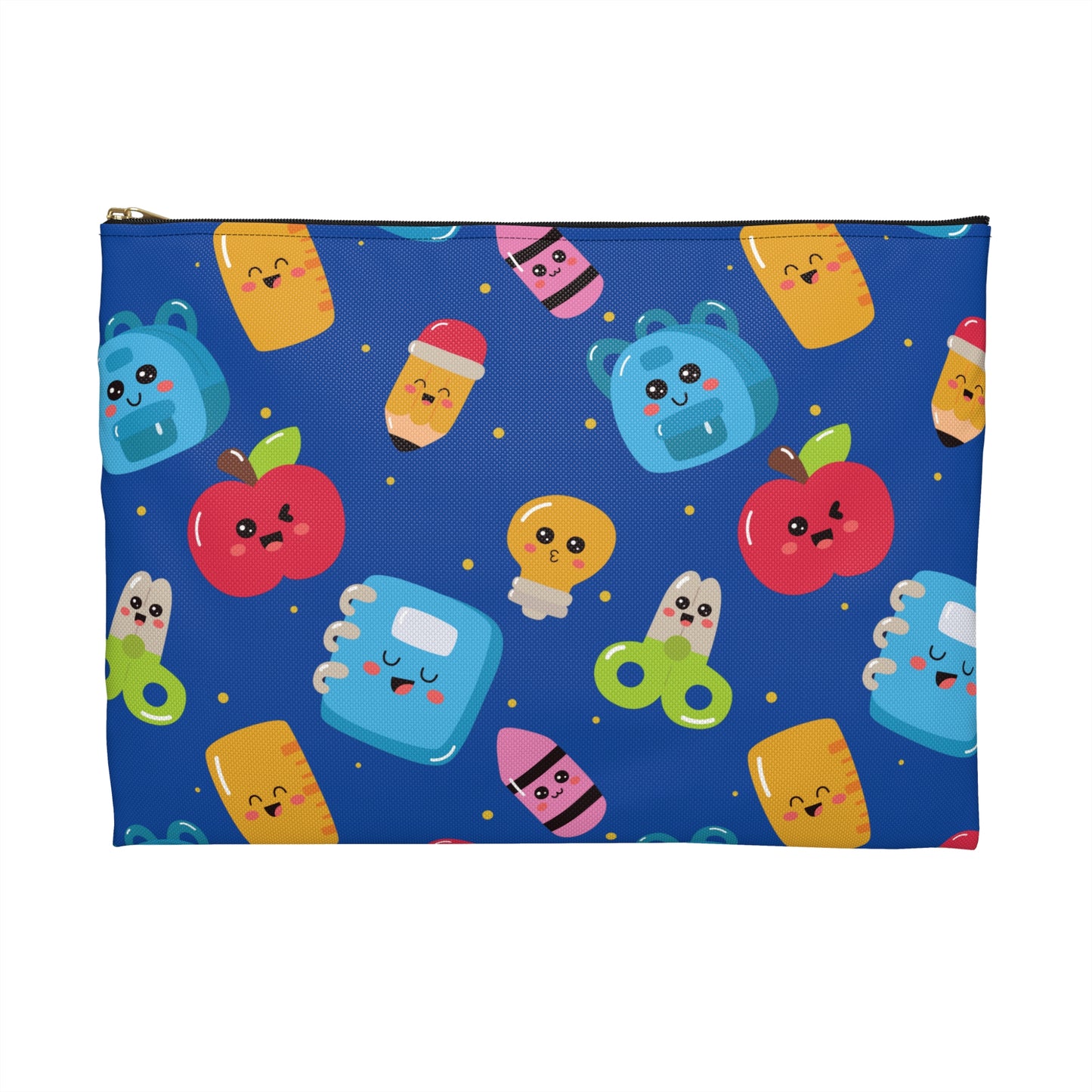 Personalized Blue Kawaii Composition Book Inspired Accessory Pouch, Kids School Supplies, Classroom Organizer, Teacher Gift, Fun Stationery Case, Back to School