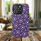 Violet Nova Bloom Stylish Tough Magnetic iPhone Case, Purple Floral iPhone Cover, Durable Cell iPhone Protector, Gift for Her, Mother's Gift