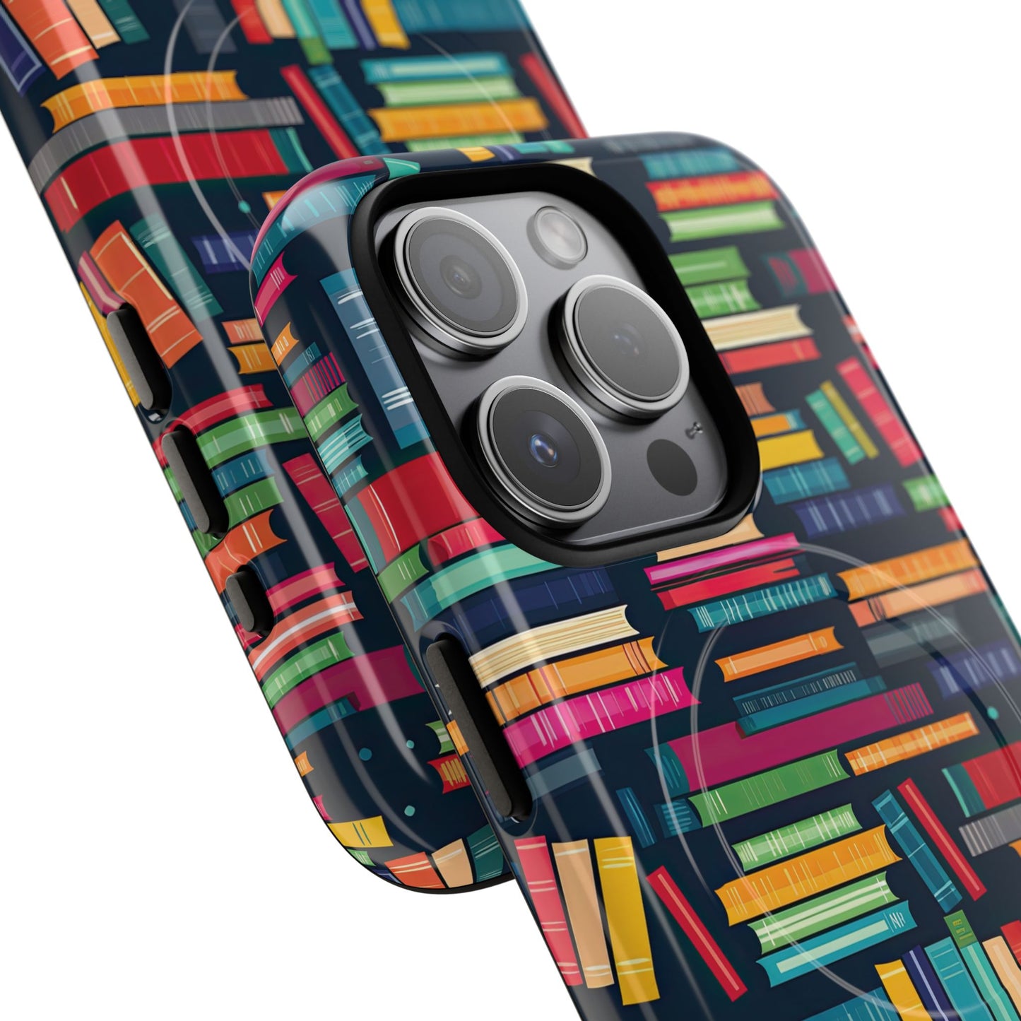 Colorful Book-Themed Phone Case, Literary Gift, Tough Magnetic Case, Book Lover’s Accessory, Phone Protection, Reading Enthusiast