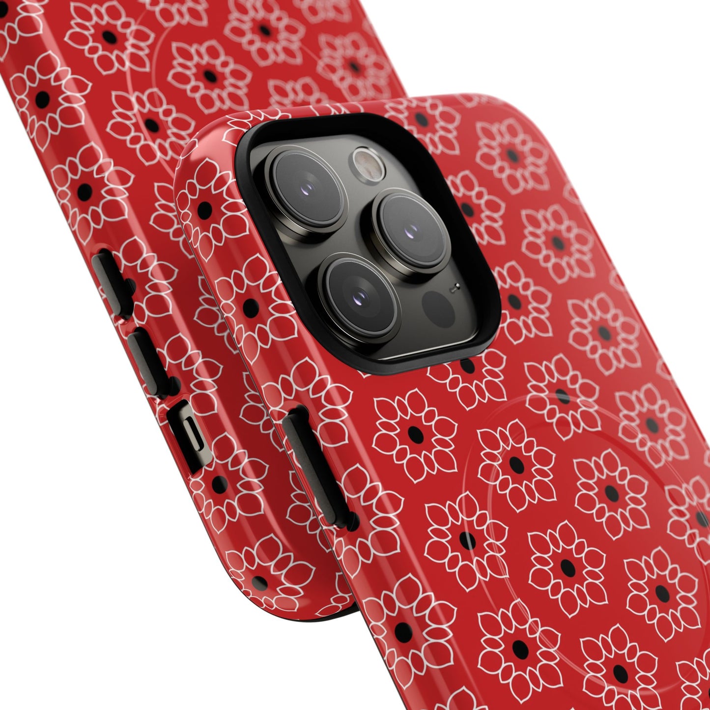 Stylish Geometric Magnetic iPhone Cases, Floral iPhone Cover, Durable Smartphone Cases, Trendy Accessories, Gift for Her