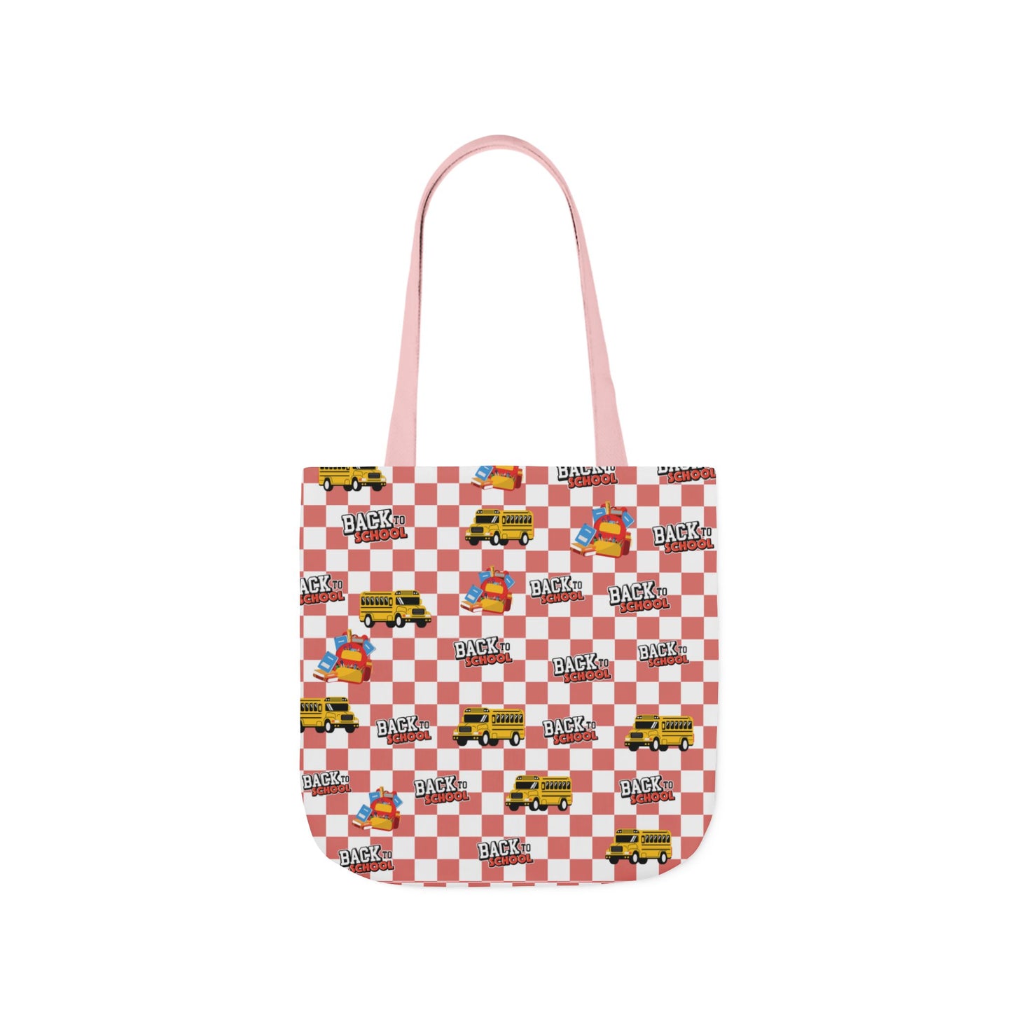 Personalized Red Schoolyard Chic Composition Book Inspired Canvas Tote Bag with Colorful Straps, Cute School Bag, Eco-Friendly Tote, Back to School Shopping Bag, Teacher Gift Idea